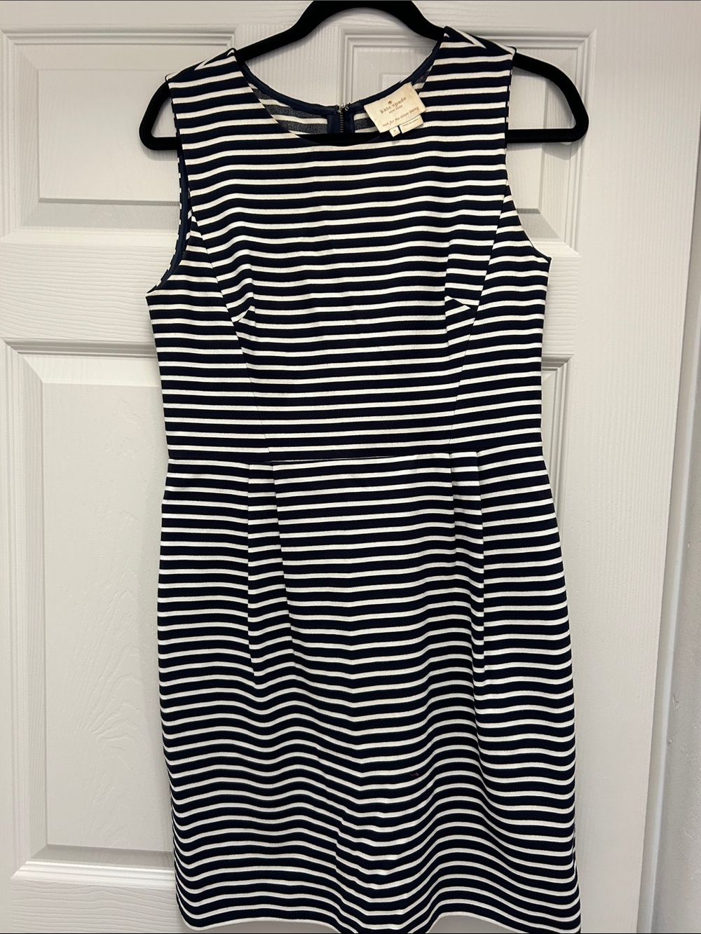 Kate Spade Women’s Navy and White stripe sleeveless dress size 8